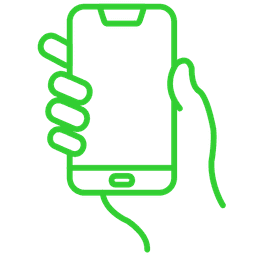 Ícone de autoatendimento por celular em eventos.