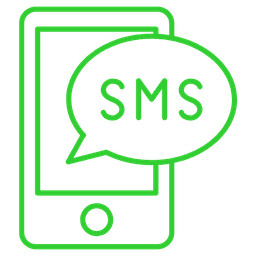 Ícone de envio de mensagens SMS.